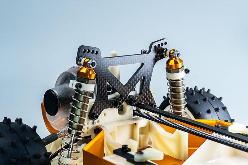 ビッグボアショック対応カーボンRショックタワー3㎜ (RC10 4WD)